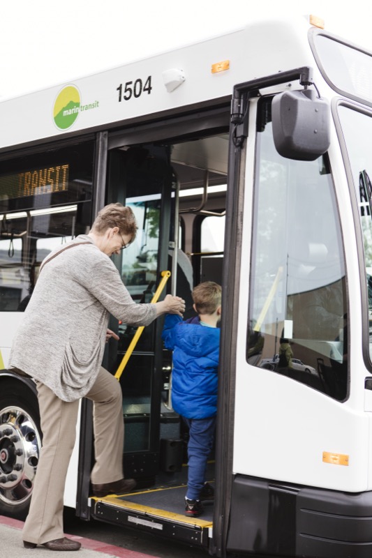 Boarding Bus - Gillig Hybrid